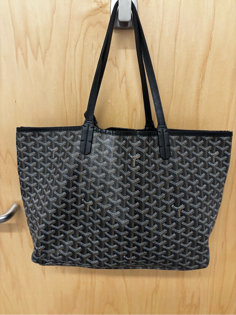 Goyard Black Interior with Patterned Trim